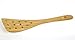 Berard 66476 French Olive-Wood Handcrafted Curved Spatula with Holes, Natural, little