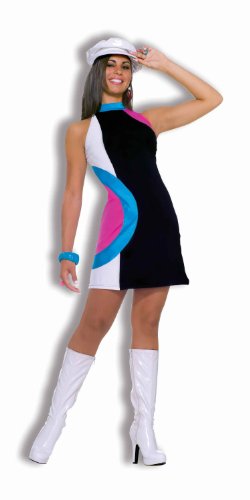 Forum Novelties Women's 60's Generation Mod Doll Costume Dress, Multi-Color, Standard