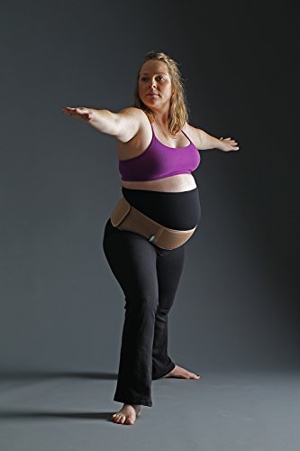 HarmonyPT Maternity Support Belt - Super Soft and Breathable Belly Band for back and pelvic support during pregnancy - Black or Beige
