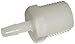 Eldon James A8-4HDPE High Density Polyethylene Adapter Fitting, 1/2-14 NPT to 1/4