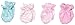 Gerber Baby-Girls Newborn 4 Pack Mittens - Zebra Stripes and Polka Dots, Pink, 0-3 Months