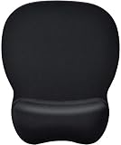 MROCO Ergonomic Mouse Pad with Gel Wrist Rest Comfortable Mouse Pad with Wrist Support, Pain Relief Mousepad with Non-Slip PU Base Mouse Mat for Home, Office & Travel, 9.4 x 8.1 inches, Black