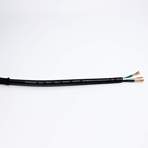 image for CW-Mart 18/3 20Ft Vintage Electrical Wire Power Cord With Plug Lamp Ra