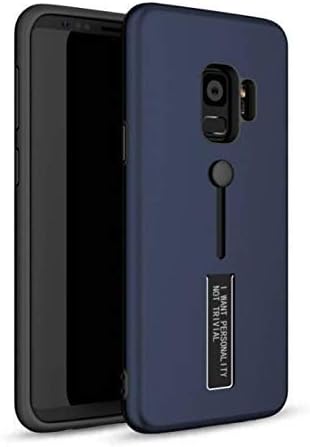 Oppo Reno 2f Back case mobbysol® Shockproof Personality TPU+PC Dual Layer Back Case with Stand & Finger Holder for Oppo Reno 2F (Oppo Reno2 F, Stand Blue)