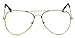 Tantino® Retro Aviator Clear Lens Glasses Super Vintage Classic Fashion Gold Metal Frame Eyeglasses