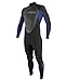 O'Neill Wetsuits Kids' O'Neill Youth Reactor 3/2mm Back Zip Full Wetsuit, Black/Pacific/Black, 14