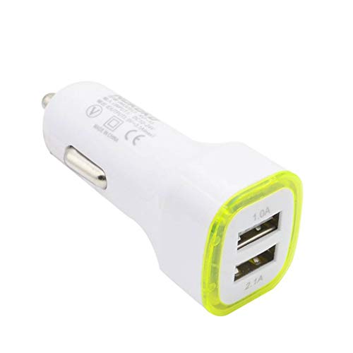 Tralntion LED Dual USB Car Charger Cigarette Lighter Car Charger for GPS Mobile Phone MP3 PDA Bluetooth Headset Digital Camera