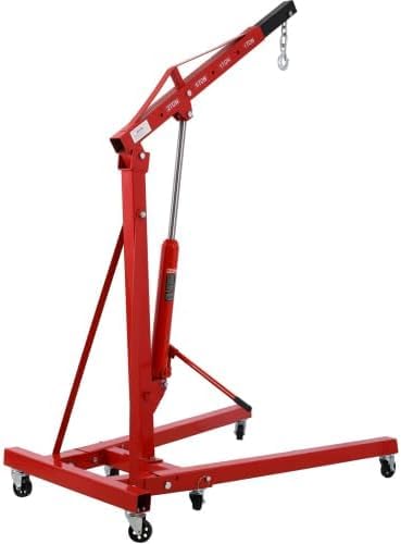Photo 1 of ***Missing parts****Missing parts*****Eco Summer Engine Hoist 2 Ton,Cherry Picker Engine Hoist,Folding Hydraulic Tilting Engine Lift with 360 Degree Swivel Wheels for Ports, Warehouses, Garage, Factory