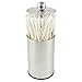 Zoie + Chloe Stainless Steel Q-tip Jar - Cotton Swab Organizer Dispenser