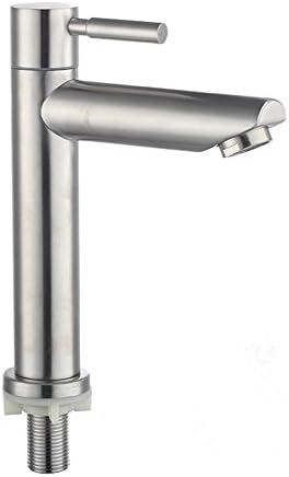 SIDERIT DE-96035FT SERIES Bathroom Lavatory Sink Vessel Faucet Basin Bathtub Mixer Taps, Single Handle Stainless Steel Sink Faucets with 3/8" Water Supply Hoses