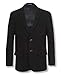 Calvin Klein Boys Bi-Stretch Blazer Suit Jacket, 2-Button Single Breasted Closure, Buttoned Cuffs & Front Flap Pockets, Black, 12