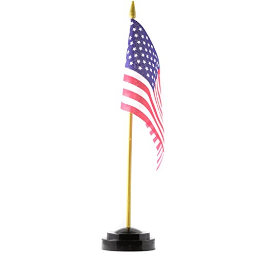 UPC 883714023301, United States of America Desk Flag Free Stand Included American Flag Military Patriotic Gifts