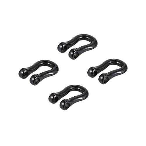 Insaneness 1/10 DIY Assemble RC Cars 4pcs Metal Trailer Towing Buckle Tow Shackle Hook (Black) - Thumbnail 3