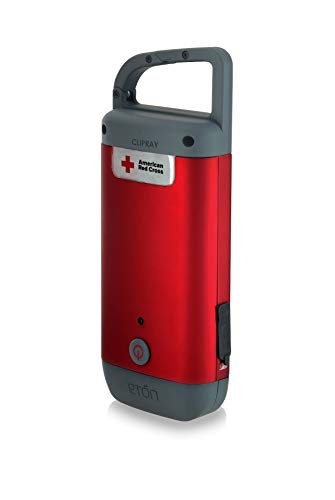The American Red Cross Clipray crank-powered, clip-on flashlight and smartphone charger, ARCCR100R-SNG