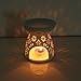 Ivenf Ceramic Tea Light Holder, Aromatherapy Essential Oil Burner, Great Decoration for Living Room, Balcony, Patio, Porch and Garden, Vase Shape