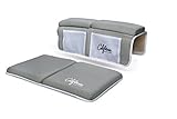 Bath Kneeler and Elbow Rest Bundle | Cushion Protection for Parents During Baby Bath Time with Extra Wide, Non Slip, Thick 1.5 Inch Foam in Neutral Gray | Great Baby Shower Gift by Baby Bloom