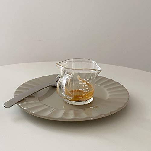 ZYLBDNB Zuckerdose milchkännchen Set Glas-Konzentrat Kaffeetasse mit Skala, Kreativer Kaffee-Milch-Creamer Krug mit… – Bild 5