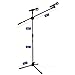 Microphone Stand 2 pack, Ohuhu Tripod Boom Mic Stands, Dual Mic Clip, Collapsible, Black