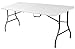 Cosco Deluxe 6 Foot x 30 inch Fold-in-Half Blow Molded Folding Table, White Speckle primary
