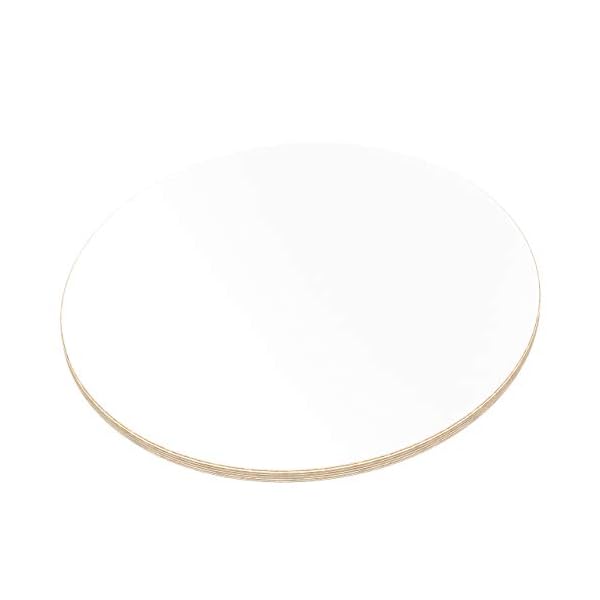 AUPROTEC Tischplatte 18mm rund Ø 200 mm weiß Multiplexplatte melaminbeschichtet von 20cm-148cm auswählbar runde… – Bild 3