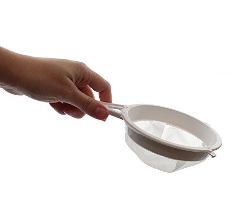 Ybm Home Tea Strainer Plastic Fine Mesh to Sift Dry and Wet Ingredients Ba455 (4 inch)