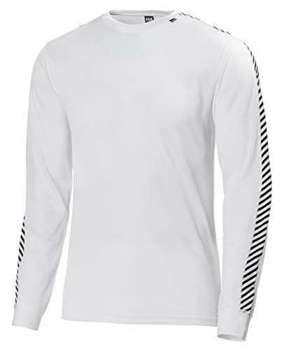 Herren HH Lifa Stripe Crew, Weiß, S