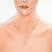 14k Rose Gold Plated Sterling Silver Two Plumeria CZ Necklace with 18