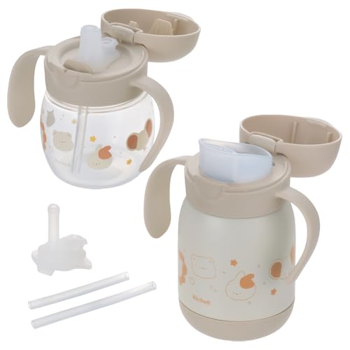 リッチェル(Richell) トライ マグセットプレミアム ベージュ 1個 5カ月頃から マグ：200ml 保冷マグ：300ml