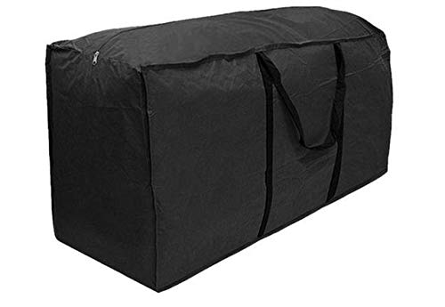 Garden Cushion Storage Bag UCARE Outdoor Waterproof Large Seat Cushion Cover Lightweight Portable Multifunctional Storage Bag with Zipper and Handle Furniture Protection Cover Black (68*20*29.9in)