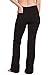 Fishers Finery Women's Classic Bootleg Yoga Pant; Back Pockets - New Fabric (Black, M Petite)
