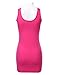 FLORIA Womens Scoop Neck Fitted Stretch Bodycon Mini Tank Sexy Dress (S-3X)