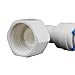 Meiduoduo Mini White POM Quick Water Tube Fittings 1/2inch NPT Female to 3/8inch OD 90 Degree Elbow Push Fit Connector for RO Water System Quick Connect Fittings, Pack of 5