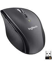 Logitech M705 Marathon Wireless Mouse, 2.4 GHz USB Unifying Receiver, 1000 DPI, 5-Programmable Buttons, 3-Year Battery, Compatible with PC, Mac, Laptop, Chromebook - Black