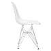 Poly and Bark Modern Mid-Century Dining Padget Side Chair for Dining room, Living room, Kitchen and Patio, White