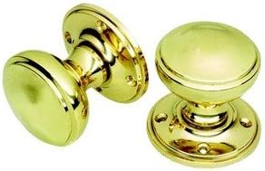 Victorian Style Polished Brass Door Knobs - Unsprung