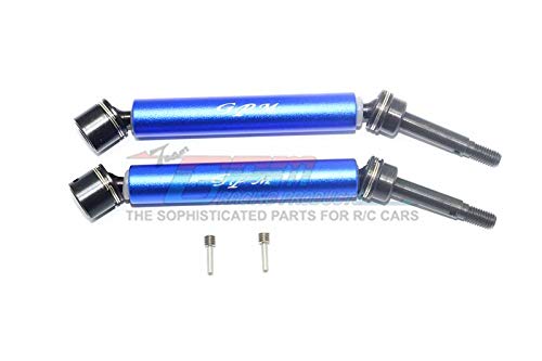 GPM Losi 1/10 Rock Rey 4WD Rock Racer (LOS03009) Upgrade Parts Harden Steel #45 Front Axle with Alloy Body - 1Pr Set Blue