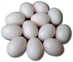 Sallyfashion Easter Eggs Wooden Fake Eggs 9Piece -White Color