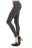 BLVD Women's Cotton Solid Long Leggings