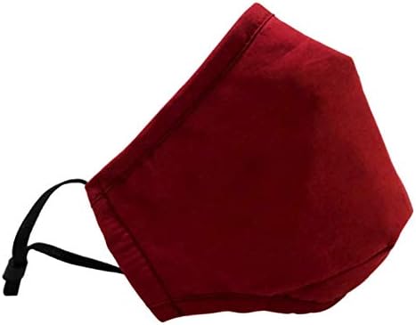 Anti Pollution Mask Breathable Washable Cotton Dust-proof Mouth Masks With Replaceable Filter (One Mask + 2 filters) Women-Men-Red