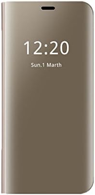 Highley Galaxy S7 Edge Case Samsung S7 Edge S-View Flip Cover with Kickstand Mirror Case
