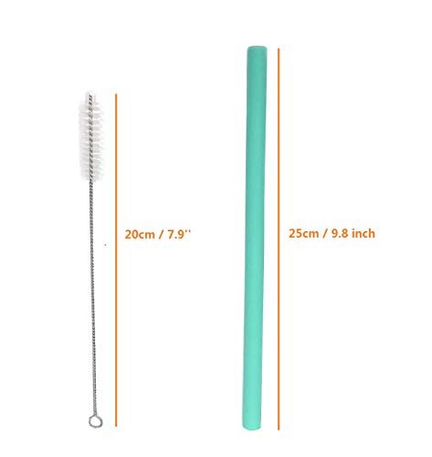 Carton Water Bottle Clear Transparent Drinking Cup Reusable Creative Eco Leakproof Bottles + 2 Silicone Straw (A - Clear 1)