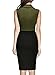 MISSMAY Women's Workwear Business Lapel Sleeveless Cocktail Party Pencil Dress Green Medium