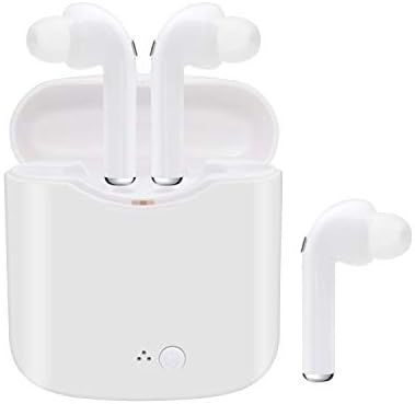 Wireless Earbuds,Bluetooth Headphones Stereo Earphone Cordless Sport Headsets,Bluetooth In-Ear Earphones with Built-In Mic for Smart Phones (Standard, White)
