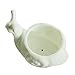 GeLive Ceramic Succulent Planter, White Snail Plant Pot with Drainage Hole, Animal Bonsai Holder Window Box for Cactus, Succulent Plants Home Office Garden Flower Pot Gifts for Plants Lover