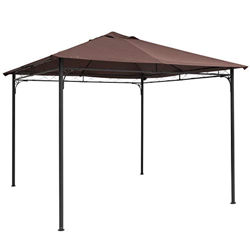 Outsunny Pavillondach, Ersatzdach für Pavillon, Pavillonabdeckung, Sonnenschutz Polyester, Kaffee, 2,98 x 2,95 m – Bild 4