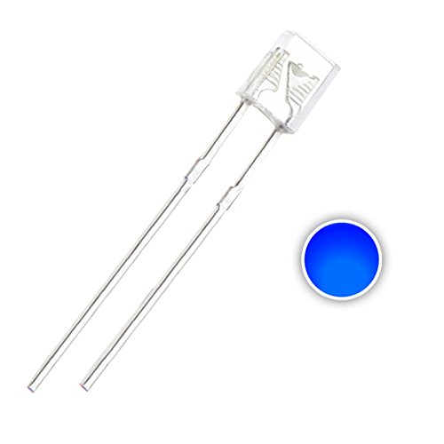 Chanzon 100 pcs 2x3x4 mm Blue LED Diode Lights (Square Rectangle Clear Transparent DC 3V 20mA) Lighting Bulb Lamps Electronics Components Light Emitting Diodes