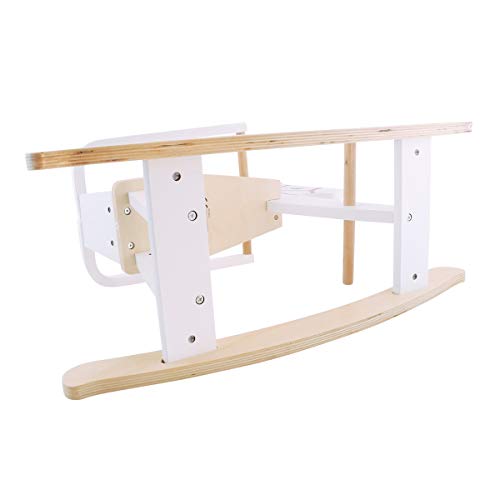 Bieco Zebra Schaukelpferd ab 1 Jahr | Holz Schaukelpferd Baby | Schaukeltier Baby | Holz Pferd Schaukel Baby | Baby Schaukelwippe | Zebra Schaukeltier ab 1 Jahr aus Holz | Schaukelstuhl Holz Pferd – Bild 5