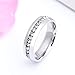 Zealmer Titanium Created Crystal Wedding Band Ring Silver Tone Size 5 to 13