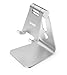Skomet aluminum adjustable multi-angle phone stand, holder, dock - for iPhone, Samsung, and other smartphone devices - Silver