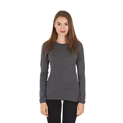 Minus33 Merino Wool Women's Ossipee Midweight Crew, Charcoal, XX-Large